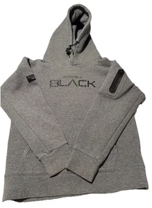 Actively Black Performance Tech Hoodie Long Sleeves Gray Medium - Picture 1 of 12