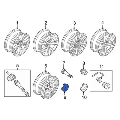 For Ford Police Interceptor Utility 2020-2024 Ford LB5Z1130B Wheel Cap - Image 1 of 3