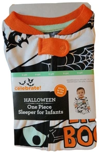 Way To Celebrate Glow In The Dark Halloween One Piece Sleeper For Infants... - Picture 1 of 1