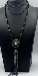 HSN Rarities: Ethiopian Opal and Gem Vermeil Tassel 33" Drop Necklace $499 - Picture 1 of 11