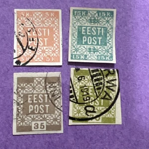 Estonia 1918 - Used / MNH Scott 1-4. Read Description. - Picture 1 of 2