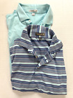 Lot Of 2 Peter Millar Summer Comfort Golf Polo Striped Solid Shirt Size M