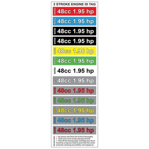 2-Stroke Motorized Bicycle Engine ID Decals - 48cc 1.95hp - Picture 1 of 1