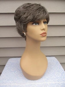 Nalee Wig HAND TIED Monofilament Top Color SALT & PEPPER Gray - Picture 1 of 10