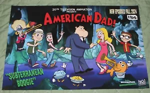 SDCC 2024 TBS HULU ANIMAYHEM AMERICAN DAD 11" x 17" POSTER - Picture 1 of 1