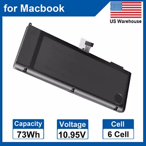 A1286 A1321 Laptop Battery for Apple MacBook Pro Unibody 15 Mid 2009 2010 73Wh - Picture 1 of 11