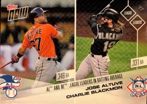 JOSE ALTUVE + CHARLIE BLACKMON 2017 Topps NOW "AL & NL LEAGUE LEADERS AVG" #684 - Picture 1 of 2