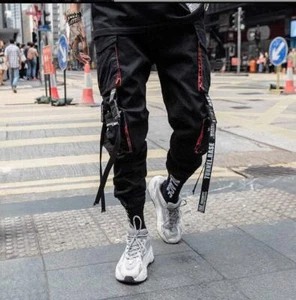 Hombres Nuevos Pantalones Tácticos de Carga con Bolsillo Hebilla Correas Informales Ropa Técnica Pantalones - Imagen 1 de 10