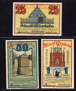 4666/ Notgeld – Stadt Rinteln – drei Scheine – kassenfrisch - Picture 1 of 2