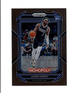 JADEN HARDY 2022/23 PANINI PRIZM #21 ROOKIE MONOPOLY BROWN PRIZMS #/249 BD3378