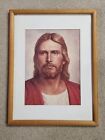 Wooden Framed Picture Of Jesus Christ 17.5X13 In