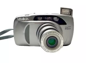 Minolta Riva Zoom 115EX 35mm Film Point & Shoot Camera With 38–115mm Lens Works - Picture 1 of 8