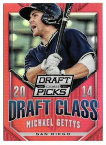 2014 Michael Gettys Panini Prizm Draft Picks Rookie Prizm Refractor Red 068/100