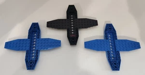 LEGO Aircraft Fuselage Base Blue & Black 4x16x1 with 2x10 Recessed Center  35106 - Picture 1 of 8