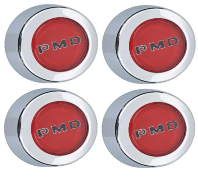 OER Red Rally II Center Cap & Lugnut Set 1967-1972 Pontiac GTO Lemans Firebird - Image 1 of 4