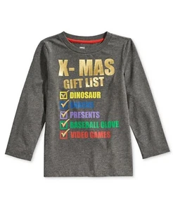 Epic Threads Toddler Boys Christmas Gift List T-Shirt, Dark Gray, 2T/2. - Picture 1 of 5