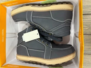 Falls Creek Jungen Mode Wanderstiefel Navy 4 Medium mit kariertem Futter - Bild 1 von 6