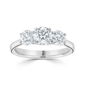 1,00 Karat runder Brillantschliff Diamant Verlobungsring in Platin - Bild 1 von 8