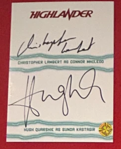 HIGHLANDER FILM ERWEITERUNGSSET DUAL AUTOGRAMMKARTE LAMBERT & QUARSHIE BWLQ1 - Bild 1 von 2