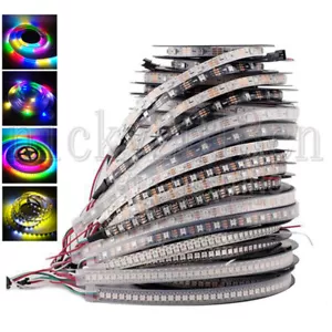 5V WS2812B IC 5050 RGB LED Pixel Strip Light Individual Addressable Dream Color - Picture 1 of 25