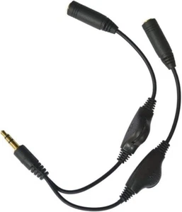 3.5mm Male Stereo to Double Female Audio Headphone Splitter Cable- All Earphone - Picture 1 of 5