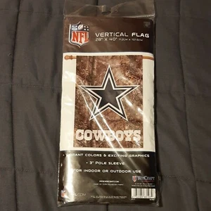 NFL Teams Vertical House Flag / Banner 28'' x 40' DALLAS COWBOYS CAMO - Picture 1 of 5