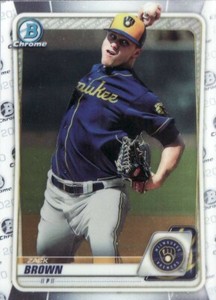 2020  BOWMAN CHROME CARD ZACK BROWN BCP-34 BREWERS