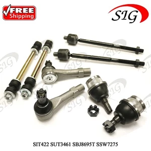 For 2002 - 2003 Ford Explorer 4.6L Front Ball Joint Tie Rod End Sway Bar 8PC Kit - Picture 1 of 7