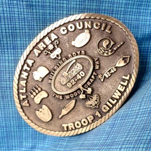 BSA Atlanta Area Council Belt Buckle # 66 Gilwell Woodbadge Vtg CC .SHY478 - Picture 1 of 9