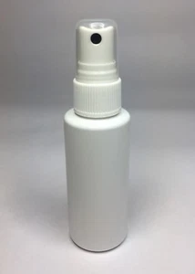 50ml PET Plastic White Cylindrical Bottles & White Atomiser Spray ANY AMOUNT - Picture 1 of 1