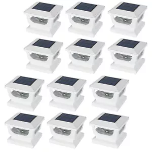 12pack LED Solar Post Lights Outdoor Garden Fence Deck Cap Waterproof 3X3 4X4 US - Picture 1 of 12