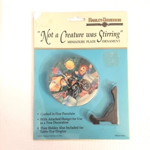 Vtg Mouse Motorcycle Porcelain Plate Not A Creature Stirring Raggedy Ann  - Picture 1 of 5