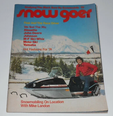 Vtg 1973 Snow Goer Magazine Dec Snowmobile Racing Snow Fashion Michael Landon - Image 1 of 4