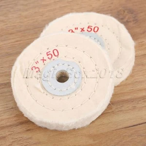 1pc 3inch  White Cloth Polishing Buffing Wheel For Grinding Glass Steel Carbide - Picture 1 of 12