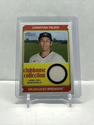 2023 Topps Heritage Clubhouse Collection Jersey Christian Yelich Brewers - Image 1 of 2