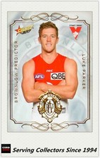 2017 AFL Footy Stars Brownlow Predictor Card BP127 LUKE PARKER-SYDNEY #174