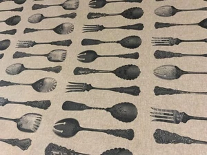 Oilcloth Fabric, PVC Coated, Morris Design, Bon Appetite, Per Meter - Picture 1 of 6
