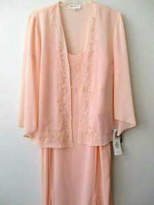 Studio I Sleeveless Dress Top Set Size 12 Blush Embellished Floral NWT - Picture 1 of 9