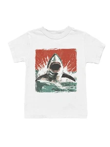 Ferocious Shark Attack Art Youth's T-shirt - Picture 1 of 6