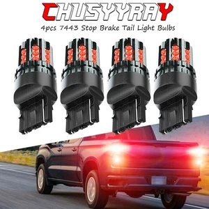 4pcs 7443 7444 LED Brake Tail Light Bulbs Red for Chevy Silverado 1500 2014-2018 - Bild 1 von 12