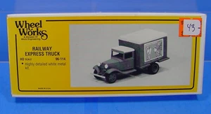 HO/HOn3 WHEEL WORKS 96-114 RAILWAY EXPRESS TRUCK WHITE METAL KIT - Picture 1 of 1