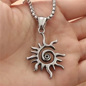 Collar de aleación único vikingo espiral sol colgante - Imagen 1 de 2