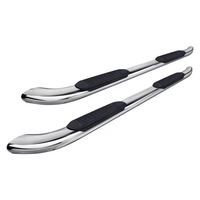 For Ford F-150 15-24 4" Cab Length Polished Oval Tube Step Bars w 30 Degree Bend Foto 1 de 3