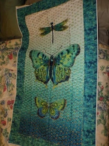 Fabric-cotton- Northcott Flight of Fancy-ARTISAN SPIRIT butterfly PANEL #3404 - Picture 1 of 1