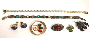 Vintage Antique Jewelry Gold Filled & Sterling Silver Resale Lot - Picture 1 of 11
