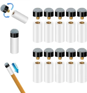 10 Sets Soft Billiard Cues Tips, Grey Cue Tips and Ferrules, 12Mm Pool Queue ... - Picture 1 of 12