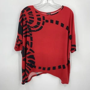 Clara Sun Woo rot schwarz kastig Oversize Shirt Shirt Ärmel Karriere Damen S - Bild 1 von 4