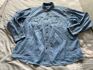 XXL DENIM CARHARTT DENIM LONG SLEEVE SHIRT ..CASUALS..TERRACEWEAR - Picture 1 of 4