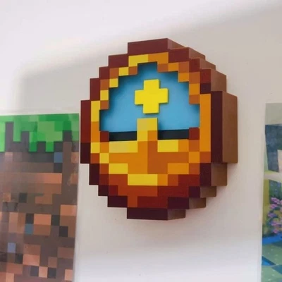 Minecraft Pixel Style 3D Printed Trend Clock 24H Desk Wall Decor Minecraft Gift - Image 1 of 4