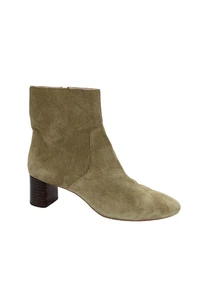 Loeffler Randall Womens Suede Zip Up Ankle Boots Light Sand Beige Size 8.5 B - Picture 1 of 6
